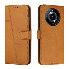 Funda de Cuero Cartera con Soporte Carcasa Y01X para Realme 11 Pro 5G Marron Claro