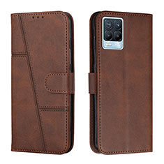 Funda de Cuero Cartera con Soporte Carcasa Y01X para Realme 8 4G Marron