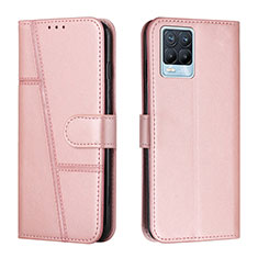 Funda de Cuero Cartera con Soporte Carcasa Y01X para Realme 8 Pro Oro Rosa