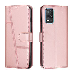 Funda de Cuero Cartera con Soporte Carcasa Y01X para Realme 8s 5G Oro Rosa