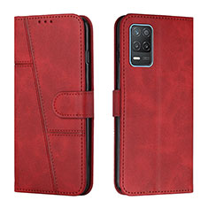 Funda de Cuero Cartera con Soporte Carcasa Y01X para Realme 8s 5G Rojo