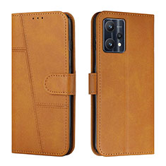 Funda de Cuero Cartera con Soporte Carcasa Y01X para Realme 9 4G Marron Claro