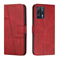 Funda de Cuero Cartera con Soporte Carcasa Y01X para Realme 9 4G Rojo