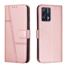 Funda de Cuero Cartera con Soporte Carcasa Y01X para Realme 9 5G Oro Rosa