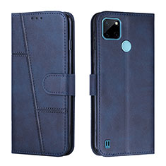 Funda de Cuero Cartera con Soporte Carcasa Y01X para Realme C21Y Azul