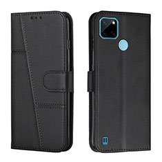 Funda de Cuero Cartera con Soporte Carcasa Y01X para Realme C25Y Negro