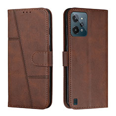 Funda de Cuero Cartera con Soporte Carcasa Y01X para Realme C31 Marron