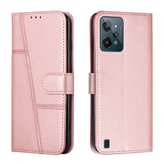 Funda de Cuero Cartera con Soporte Carcasa Y01X para Realme C31 Oro Rosa