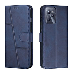 Funda de Cuero Cartera con Soporte Carcasa Y01X para Realme C35 Azul