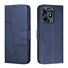 Funda de Cuero Cartera con Soporte Carcasa Y01X para Realme C67 Azul