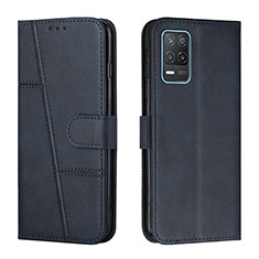 Funda de Cuero Cartera con Soporte Carcasa Y01X para Realme Q3 5G Azul