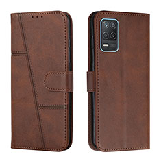 Funda de Cuero Cartera con Soporte Carcasa Y01X para Realme Q3i 5G Marron