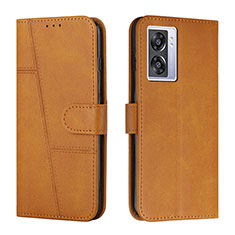 Funda de Cuero Cartera con Soporte Carcasa Y01X para Realme Q5i 5G Marron Claro