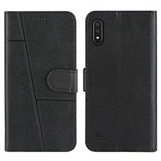 Funda de Cuero Cartera con Soporte Carcasa Y01X para Samsung Galaxy A01 SM-A015 Negro