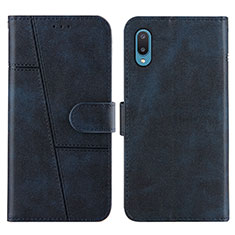 Funda de Cuero Cartera con Soporte Carcasa Y01X para Samsung Galaxy A02 Azul