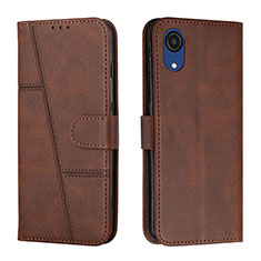 Funda de Cuero Cartera con Soporte Carcasa Y01X para Samsung Galaxy A03 Core Marron