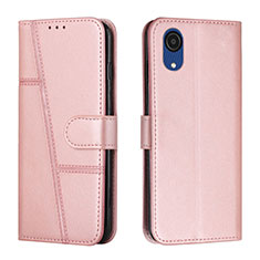 Funda de Cuero Cartera con Soporte Carcasa Y01X para Samsung Galaxy A03 Core Oro Rosa