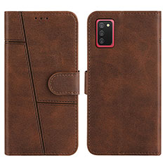 Funda de Cuero Cartera con Soporte Carcasa Y01X para Samsung Galaxy A03s Marron