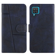 Funda de Cuero Cartera con Soporte Carcasa Y01X para Samsung Galaxy A12 Azul