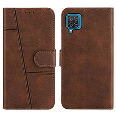 Funda de Cuero Cartera con Soporte Carcasa Y01X para Samsung Galaxy A12 Nacho Marron