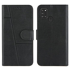 Funda de Cuero Cartera con Soporte Carcasa Y01X para Samsung Galaxy A21s Negro