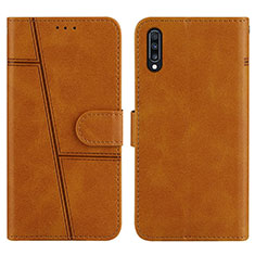 Funda de Cuero Cartera con Soporte Carcasa Y01X para Samsung Galaxy A30S Marron Claro