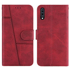 Funda de Cuero Cartera con Soporte Carcasa Y01X para Samsung Galaxy A30S Rojo