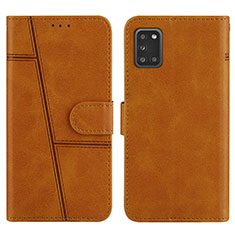 Funda de Cuero Cartera con Soporte Carcasa Y01X para Samsung Galaxy A31 Marron Claro