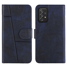 Funda de Cuero Cartera con Soporte Carcasa Y01X para Samsung Galaxy A72 4G Azul