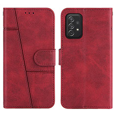 Funda de Cuero Cartera con Soporte Carcasa Y01X para Samsung Galaxy A72 5G Rojo