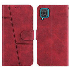 Funda de Cuero Cartera con Soporte Carcasa Y01X para Samsung Galaxy M12 Rojo