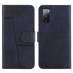 Funda de Cuero Cartera con Soporte Carcasa Y01X para Samsung Galaxy S20 FE 4G Azul