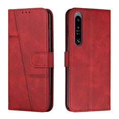 Funda de Cuero Cartera con Soporte Carcasa Y01X para Sony Xperia 1 IV Rojo