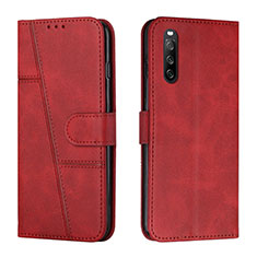 Funda de Cuero Cartera con Soporte Carcasa Y01X para Sony Xperia 10 IV SO-52C Rojo