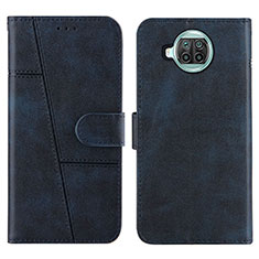 Funda de Cuero Cartera con Soporte Carcasa Y01X para Xiaomi Mi 10i 5G Azul