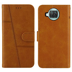 Funda de Cuero Cartera con Soporte Carcasa Y01X para Xiaomi Mi 10i 5G Marron Claro