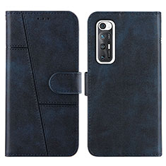 Funda de Cuero Cartera con Soporte Carcasa Y01X para Xiaomi Mi 10S 5G Azul