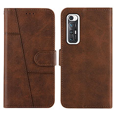 Funda de Cuero Cartera con Soporte Carcasa Y01X para Xiaomi Mi 10S 5G Marron