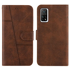 Funda de Cuero Cartera con Soporte Carcasa Y01X para Xiaomi Mi 10T Pro 5G Marron