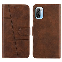 Funda de Cuero Cartera con Soporte Carcasa Y01X para Xiaomi Mi 11i 5G Marron