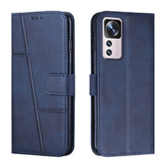 Funda de Cuero Cartera con Soporte Carcasa Y01X para Xiaomi Mi 12T 5G Azul