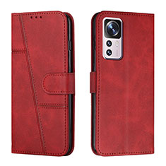 Funda de Cuero Cartera con Soporte Carcasa Y01X para Xiaomi Mi 12T 5G Rojo