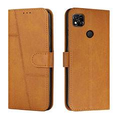 Funda de Cuero Cartera con Soporte Carcasa Y01X para Xiaomi POCO C3 Marron Claro