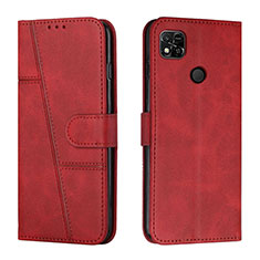 Funda de Cuero Cartera con Soporte Carcasa Y01X para Xiaomi POCO C3 Rojo