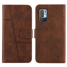 Funda de Cuero Cartera con Soporte Carcasa Y01X para Xiaomi POCO M3 Pro 5G Marron