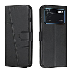 Funda de Cuero Cartera con Soporte Carcasa Y01X para Xiaomi Poco M4 Pro 4G Negro