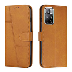 Funda de Cuero Cartera con Soporte Carcasa Y01X para Xiaomi Poco M4 Pro 5G Marron Claro