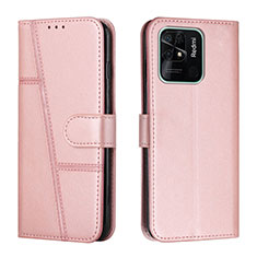 Funda de Cuero Cartera con Soporte Carcasa Y01X para Xiaomi Redmi 10 Power Oro Rosa