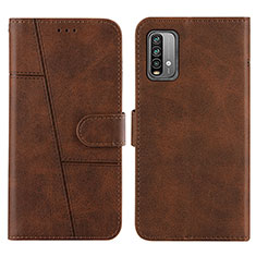 Funda de Cuero Cartera con Soporte Carcasa Y01X para Xiaomi Redmi 9 Power Marron