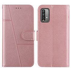 Funda de Cuero Cartera con Soporte Carcasa Y01X para Xiaomi Redmi 9 Power Oro Rosa